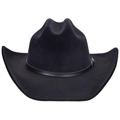 Imagem de Chapéu Preto Masculino Cowboy com Bandinha em Couro