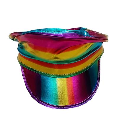 Imagem de Chapéu Quepe Colorido Metalizado Arco-íris LGBT: Carnaval Festa Parada