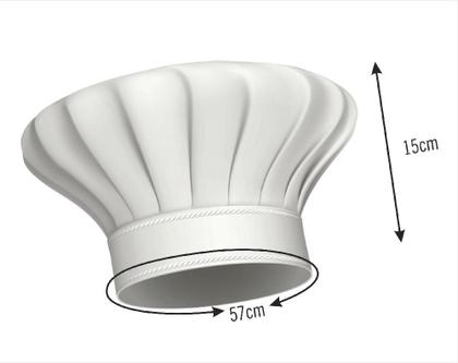 Imagem de Chapéu Touca De Cozinheira Preto E Branco