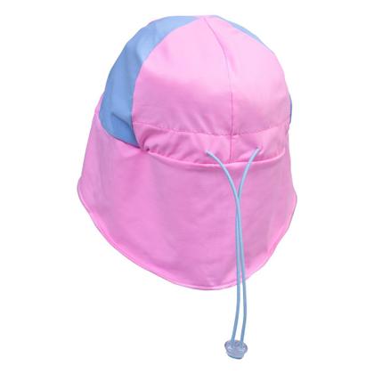 Imagem de Chapéu UV Proteção Solar para Bebê com Aba e Pala Rosa