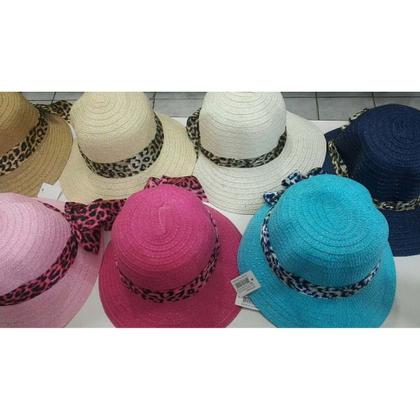 Imagem de Chapeu VISEIRA De Praia Infantil Minina Festa Junina COM LACINHO DE onça