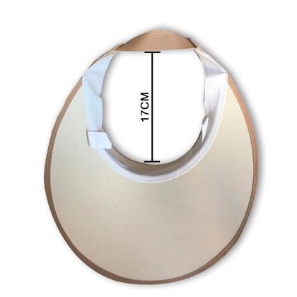 Imagem de Chapéu Viseira Praia Feminina C/ Elástico Aba 12 Cm Marrom