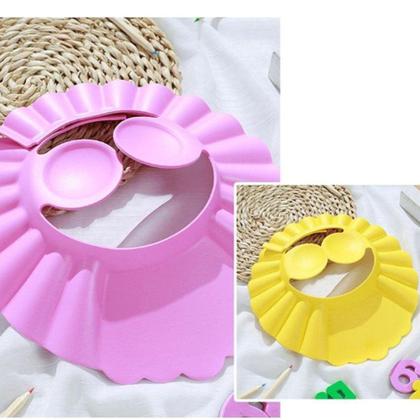 Imagem de Chapéu Viseira Protetor Banho Lava Cabeça Bebê Criança - Mundo Thata