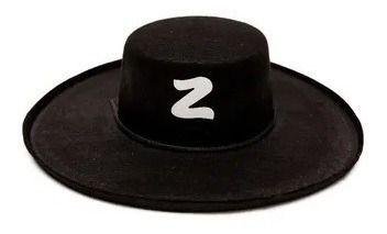 Imagem de Chapéu Zorro Preto Em Feltro Fantasia Festa Cosplay