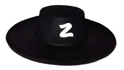 Imagem de Chapéu Zorro Preto Em Feltro Fantasia Festa Cosplay