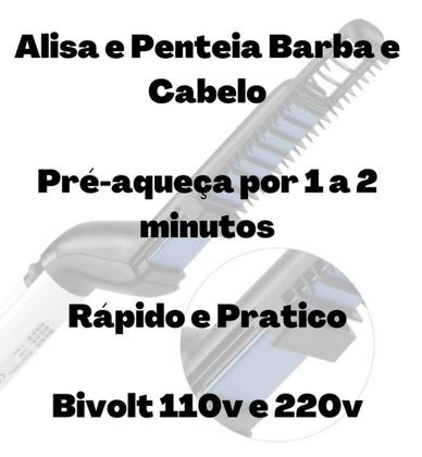 Imagem de Chapinha Alisador Barba Cabelo Rapido Multifuncional Bivolt