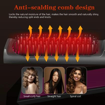 Imagem de Chapinha Alisadora com Pente Embutido e Display LCD Profissional 3 em 1