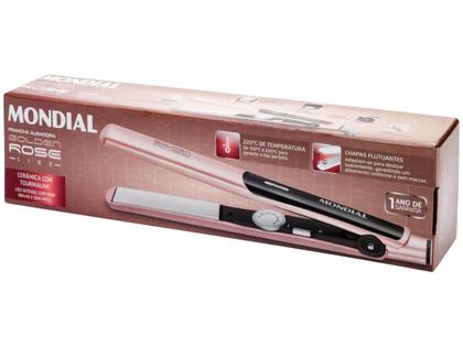 Imagem de Chapinha de cabelo Mondial Golden Rose P-20 220ºC Controle de Temperatura Prancha Turmalina com Íons Flutuante