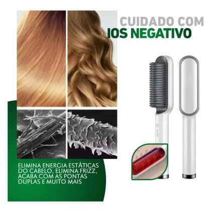 Imagem de Chapinha Escova Alisadora Alisa Cabelo Sem Danificar Os Fios Bivolt 110/220V