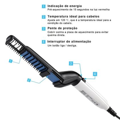 Imagem de Chapinha Para Barba: Alisadora E Modeladora Praticidade E Segurança