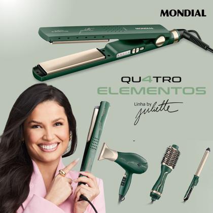 Imagem de Chapinha  Prancha Mondial by Juliette P-Ju 02 com Titânio e Nano Silver 230C Verde - Bivolt