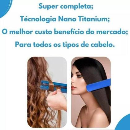 Imagem de Chapinha Profissional 450f Bivolt Prancha Titânio Cabelo