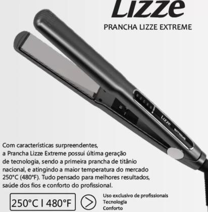 Imagem de Chapinha profissional prancha lizze extreme 250c 480f 220v