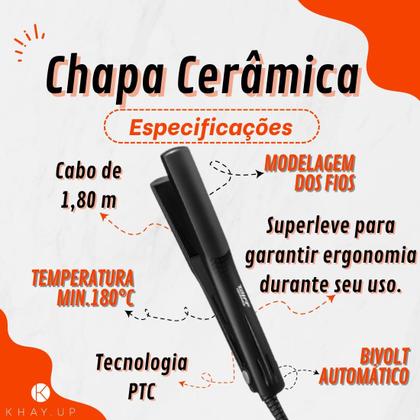 Imagem de Chapinha - Taiff - Cerâmica - Prancha Bivolt 180C