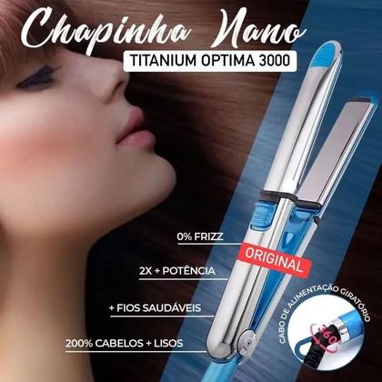 Imagem de Chapinha Titanium Profissional 465f Forte Prancha Alisador Progressiva de Cabelo 110V/220V Bivolt