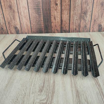 Imagem de Char Broiler a Gás 8 Caulins Fogareiro Grelha Chapa Hambúrguer Grill Aço Carbono