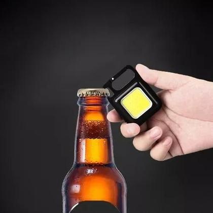 Imagem de Charme Portátil: Mini Lanterna Glare Cob no Chaveiro - Preto Notável, Cor da Luz Branco!