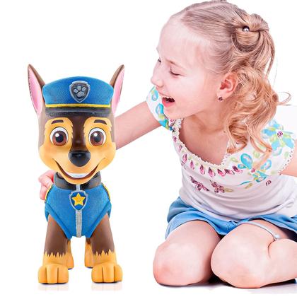 Imagem de Chase Patrulha Canina Boneco Brinquedo Em Vinil Grande 40 cm Articulado Original