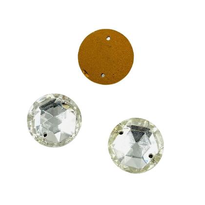 Imagem de Chaton 16mm Diamante Redondo Cristal  100pçs 200g Costura