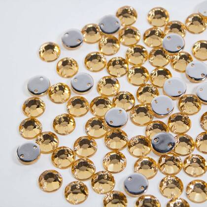 Imagem de Chaton bordado primeira linha redondo 8mm cores