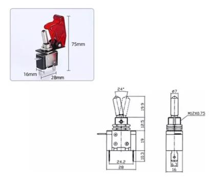 Imagem de Chave 12v 20a Liga/des Botão Interruptor Tic Tac Motorhome