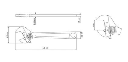 Imagem de Chave Abertura Ajustavel Super Resistente Melhor Ferramenta