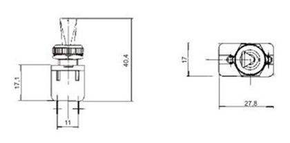 Imagem de Chave Alavanca Interruptor Unipolar 3a 6a Afb2fp1 Margirius