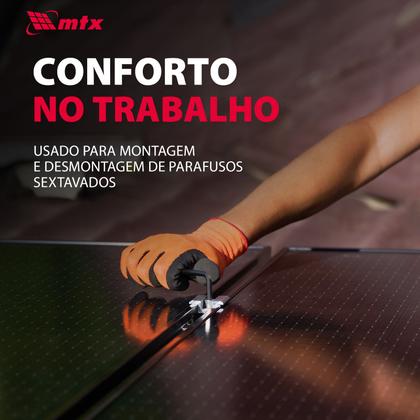 Imagem de Chave allen curta, fosfatizada, cromo vanadio, 6mm, 20 pcs // mtx