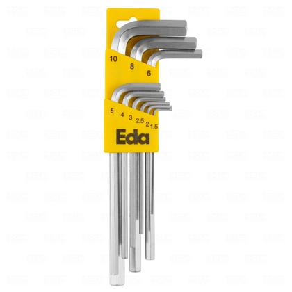 Imagem de Chave Allen Longa 1.5 A 10 Mm Jogo C/ 9 Peças Tipo L