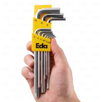 Imagem de Chave Allen Longa 1.5 A 10 Mm Jogo C/ 9 Peças Tipo L