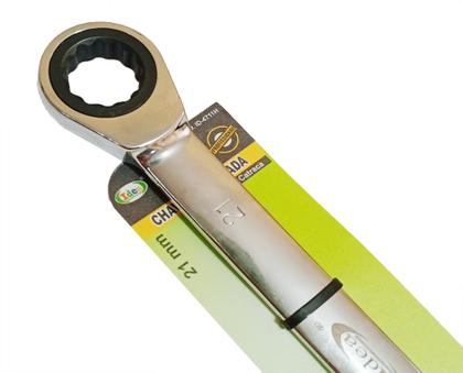 Imagem de Chave Aperto Catraca 21mm Combinada Boca Estrela Aço Cromo