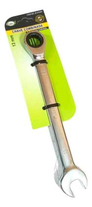 Imagem de Chave Boca Estrela Catraca Combinada 13mm Aço Cromo 1 Linha