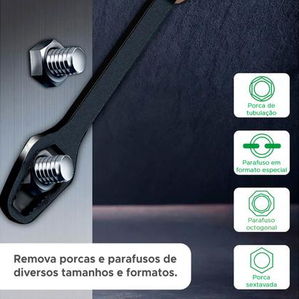 Imagem de Chave Boca Fixa Aço 8 A 22mm Universal Cabeça Dupla Torx Pto