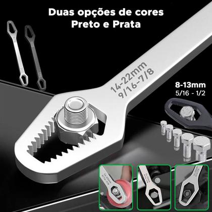 Imagem de Chave Boca Fixa Aço 8 A 22mm Universal Cabeça Dupla Torx Pto