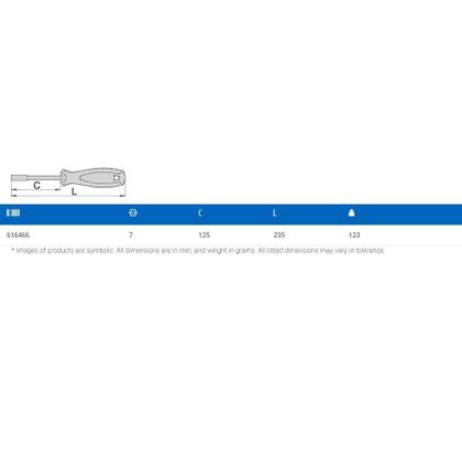 Imagem de Chave Canhao Isolada 7Mm Vde Unior 616466