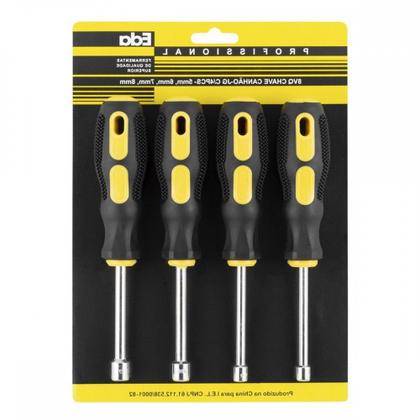 Imagem de Chave Canhao Jogo Eda 5Mm A 8Mm Com 4 Pecas - 8Vq