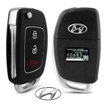 Imagem de Chave Canivete Carcaça Hyundai HB20 HB20x HB20s 2012 a 2019 + Bateria