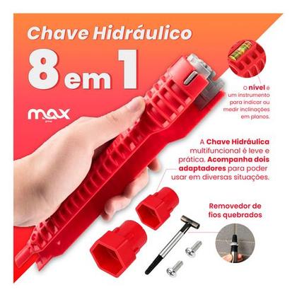 Imagem de Chave Caño Wester Multiuso Reparo Torneira Aquecedor De Difícil Acesso
