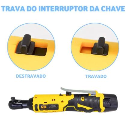 Imagem de Chave Catraca Elétrica 2 Bateria 110 220 Maleta C/ Soquetes