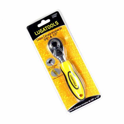 Imagem de Chave Catraca Encaixe 1/2", 3/8" Cabo Emborrachado Lugatools