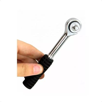 Imagem de Chave Catraca Para Soquete 1/4 Cabo Emborrachado Reversível