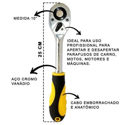 Imagem de Chave Catraca Reversível 1/2 Polegadas Para Soquetes - Idea