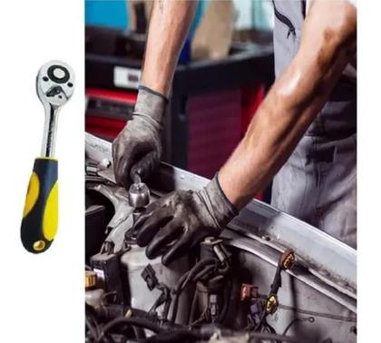 Imagem de Chave Catraca Reversível Encaiche 1/2 Soquetes Aço Cromo Vanádio Mecânico NF