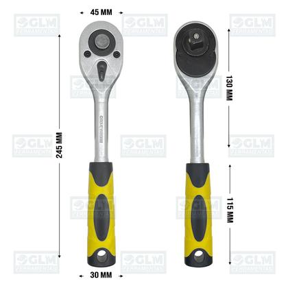 Imagem de Chave Catraca Reversível P/ Soquete C/ Encaixe 1/2''