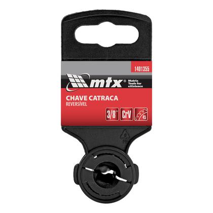 Imagem de Chave catraca, reversivel, para soquete, cromo vanadio, cromada, encaixe 3/8pol., 1pc // mtx