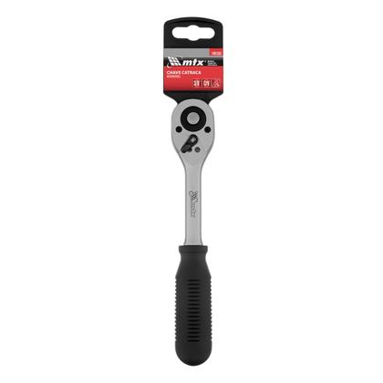 Imagem de Chave catraca, reversivel, para soquete, cromo vanadio, cromada, encaixe 3/8pol., 1pc // mtx