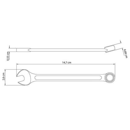 Imagem de Chave Combinada 11 Mm Tramontina Basic Com Corpo Em Aço Especial Cromado Tramontina