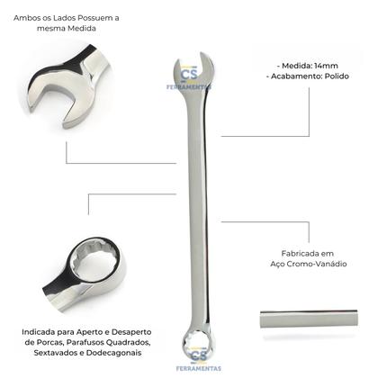Imagem de Chave Combinada 14 mm - BELZER 302011B