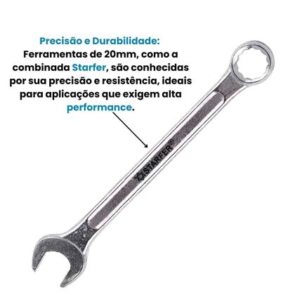 Imagem de Chave Combinada 6 Mm Tramontina Aço Cromado