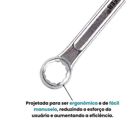 Imagem de Chave Combinada 6 Mm Tramontina Aço Cromado